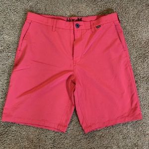 Mens Hurley Red Chino Shorts Size 34